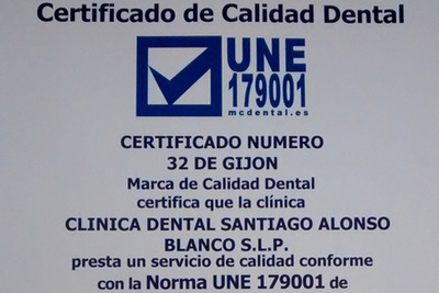 CERTIFICADO DE CALIDAD DENTAL